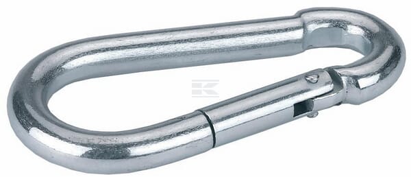 Karabinhage 6 mm galvaniseret, 6 stk.