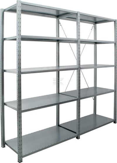 Beka Stålreol med 10 hylder, 2000x400x2000 mm