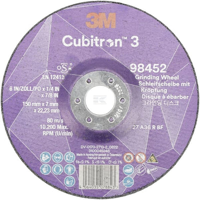 3M Cubitron 3 Slibeskive 150mm til effektiv slibning