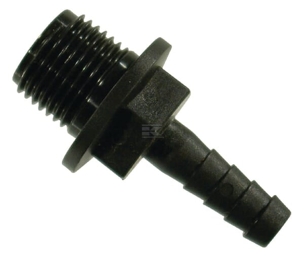 Slangestuds lige med 1/2" udvendig gevind til 10 mm slange