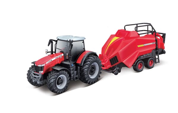 Massey Ferguson 8740S Traktor med Ballepresser Legetøj