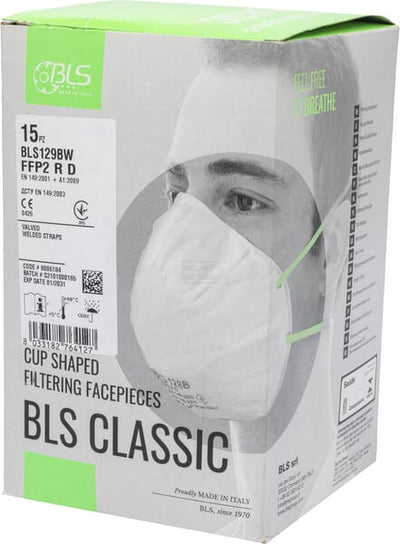 BLS 129BW FFP2 R D maske med ventil, 15 stk.