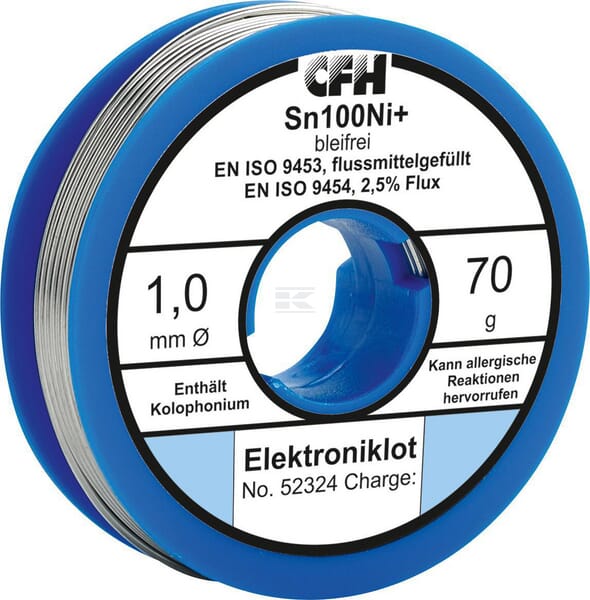 TBi Loddetin 1,0 mm blyfri med flux, 70 g