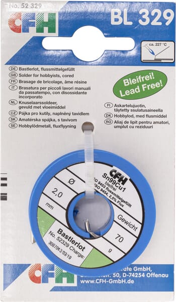 TBi Loddetin 2,0 mm 70 g uden bly med flux