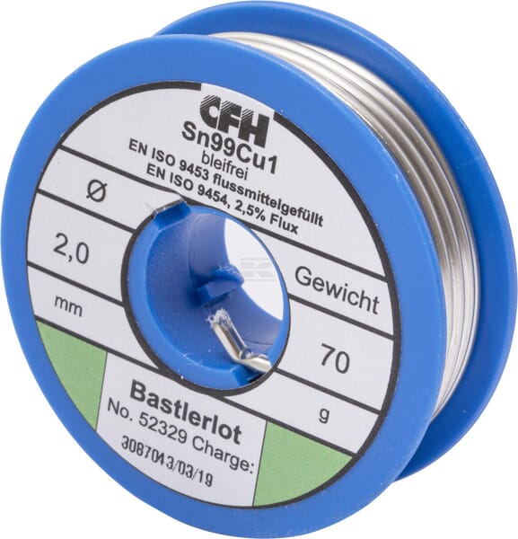 TBi Loddetin 2,0 mm 70 g uden bly med flux
