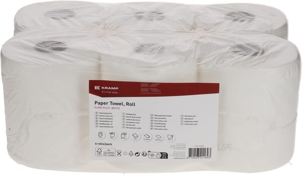 Tork Aftørringspapir, hvid rulle 21 cm x 125 m, 2-lags