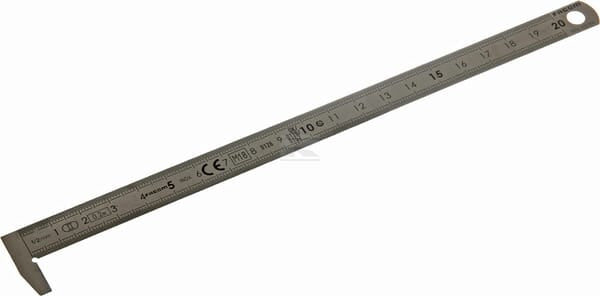 Facom Målestok i rustfrit stål med anslag, 200 mm