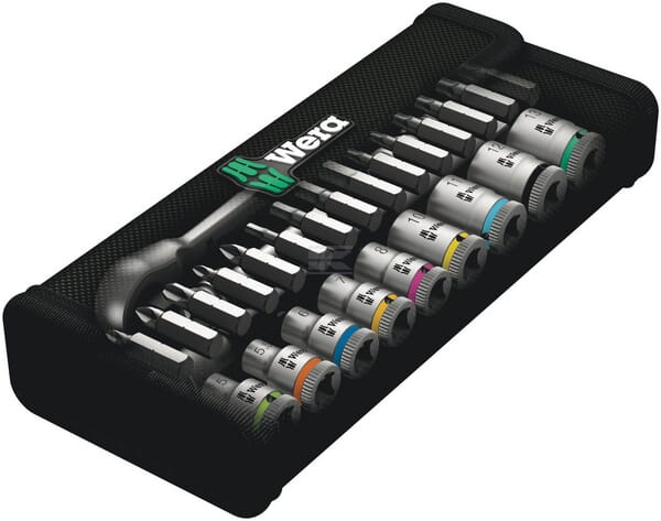 Wera Zyklop Metal Skraldesæt, 1/4", metrisk, 28 dele