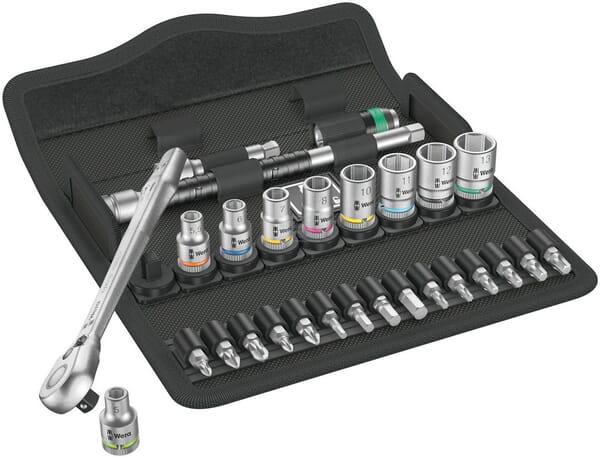 Wera Zyklop Metal Skraldesæt, 1/4", metrisk, 28 dele