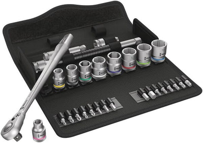 Wera 8100 SB 8 Zyklop Metal-skraldesæt, 3/8", 29 dele