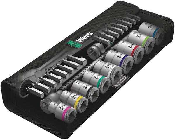 Wera 8100 SB 8 Zyklop Metal-skraldesæt, 3/8", 29 dele