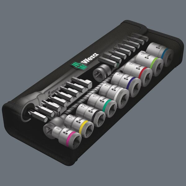 Wera 8100 SB 8 Zyklop Metal-skraldesæt, 3/8", 29 dele