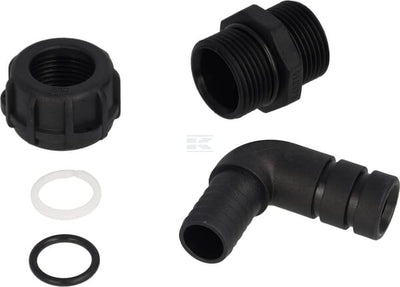 Piusi Slangestuds 19 mm, 1" udvendigt BSP-gevind 90°