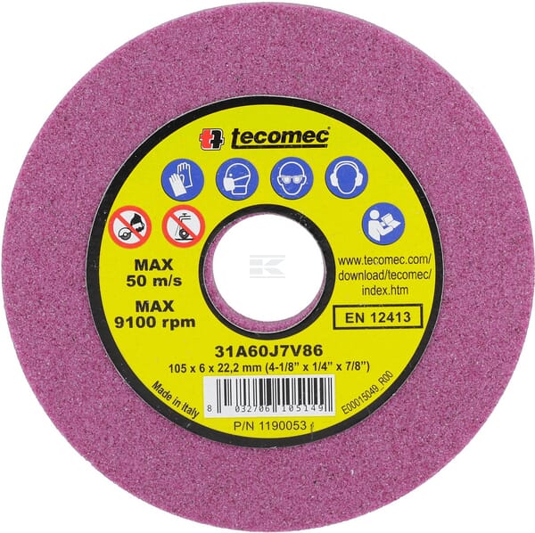 Slibeskive 105x6,0x22,2 mm til motorsave
