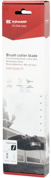 Buskrydderbioklipkniv 2 tænder, L:320, Ø25.4 mm