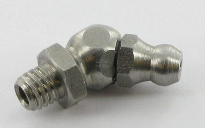 Smørenippel M6 45° Rustfrit Stål