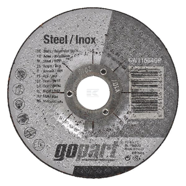 Slibeskive 115x6,4 mm til metal