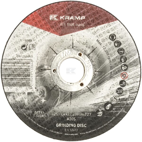 Slibeskive 125x6,4 mm til metalbearbejdning