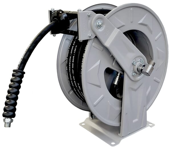 Automatisk slangeopruller Stål med 20m 3/8" 400 bar slange
