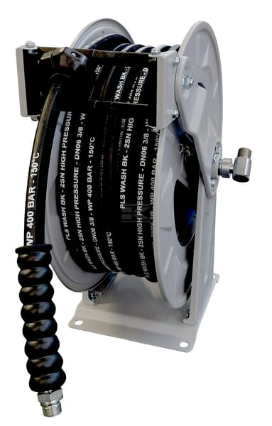 Automatisk slangeopruller Stål med 20m 3/8" 400 bar slange