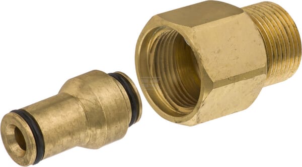 Adapter K-Lock TR22 indv. gevind x M22x1,5 udv. gevind, messing