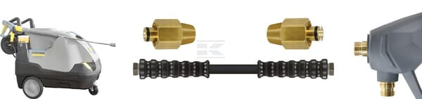Adapter K-Lock TR22 indvendig x 3/8" indvendig gevind, messing