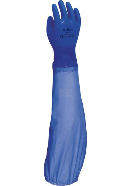 Showa Kemikaliehandske med bomuld, 65 cm, str. 10/XL