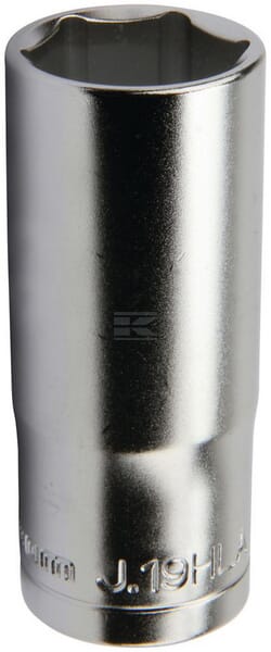 Facom 3/8" Topnøgle, 19 mm, 6-kant, lang model