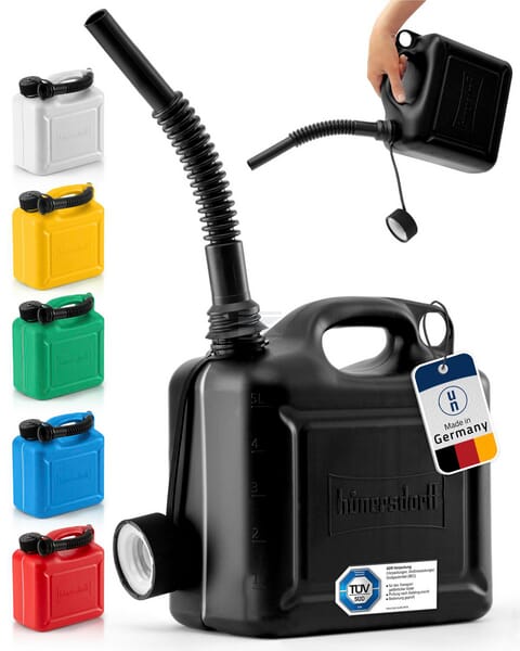 Hünersdorff Jerrycan 5 L, sort plast