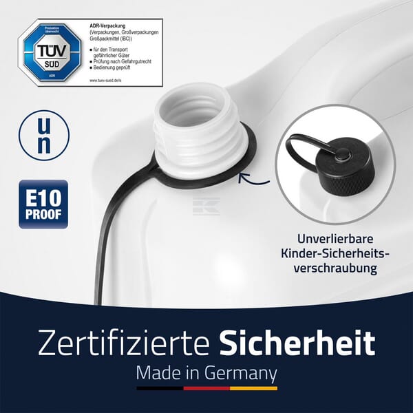 Hünersdorff Jerrycan 5 liter, klar plastdunk