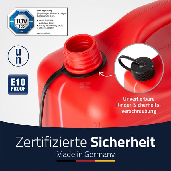 Hünersdorff Jerrydunk 5 liter rød plast