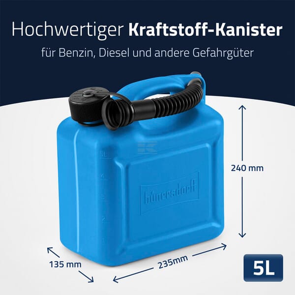 Hünersdorff Jerrycan 5 liter, blå