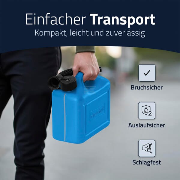 Hünersdorff Jerrycan 5 liter, blå