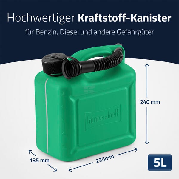 Hünersdorff Jerrycan 5 L Grøn Plastik