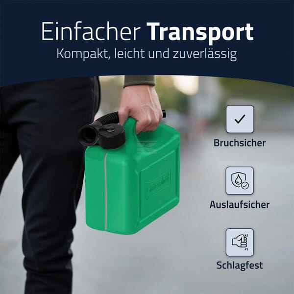 Hünersdorff Jerrycan 5 L Grøn Plastik