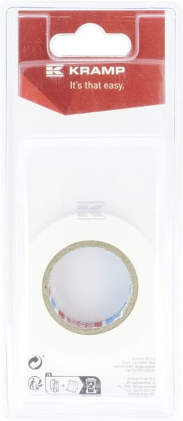 Isoleringstape Hvid 15 mm x 10 m