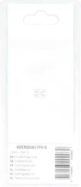 Isoleringstape Hvid 15 mm x 10 m