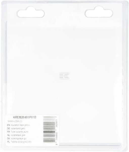 Isoleringstape gul 19 mm x 20 m