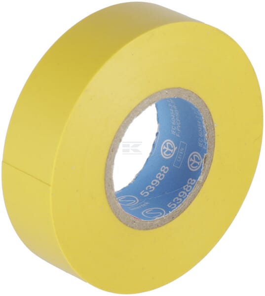 Isoleringstape gul 19 mm x 20 m