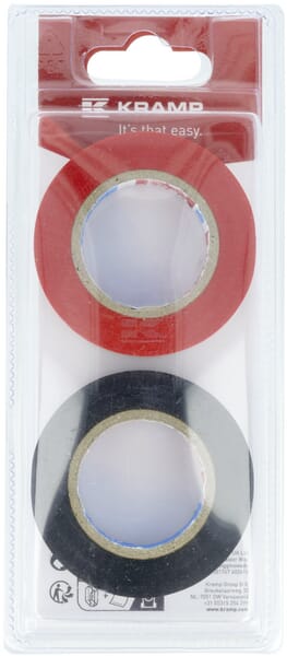 Isoleringstape Rød & Sort – 15 mm x 10 m sæt