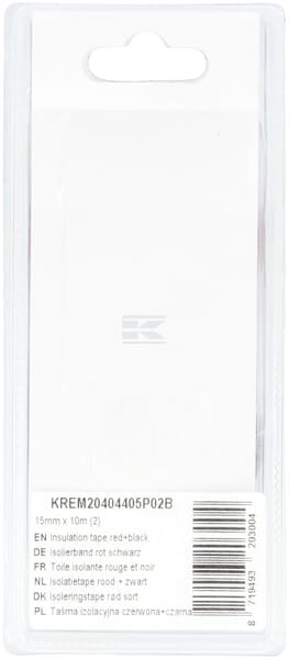 Isoleringstape Rød & Sort – 15 mm x 10 m sæt