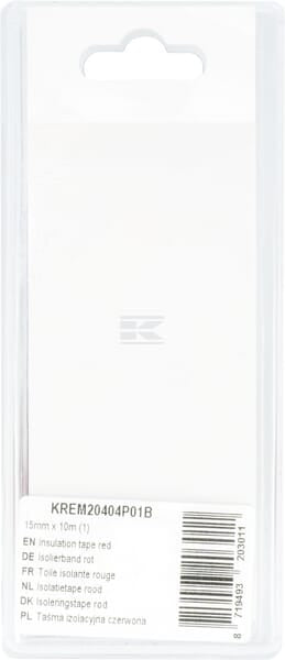 Isoleringstape rød 15 mm x 10 m