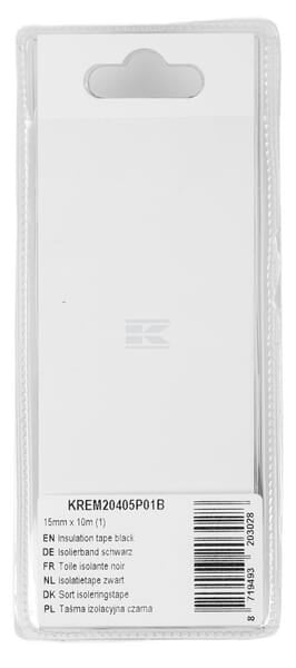 Isoleringstape Sort 15 mm x 10 m