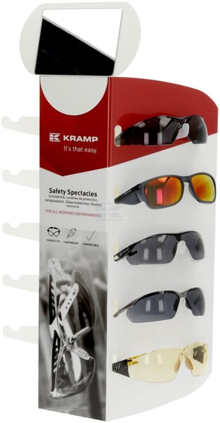 Display til sikkerhedsbriller