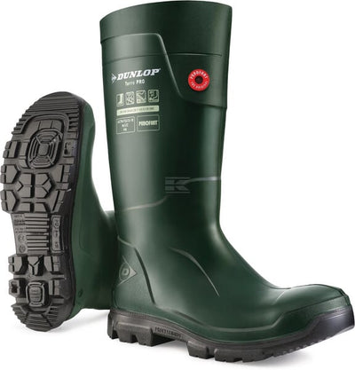 Dunlop TerraPRO FS Gummistøvle Grøn, Str. 37