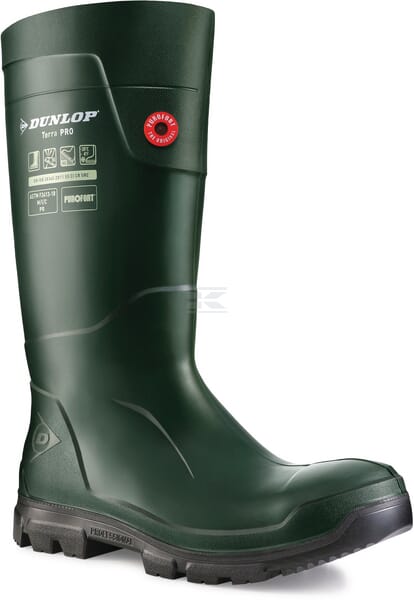 Dunlop TerraPRO FS Gummistøvle Grøn, Str. 37