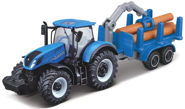 New Holland T7.315 Traktor med Anhænger til Træstammer
