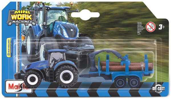 New Holland T7.315 Traktor med Anhænger til Træstammer
