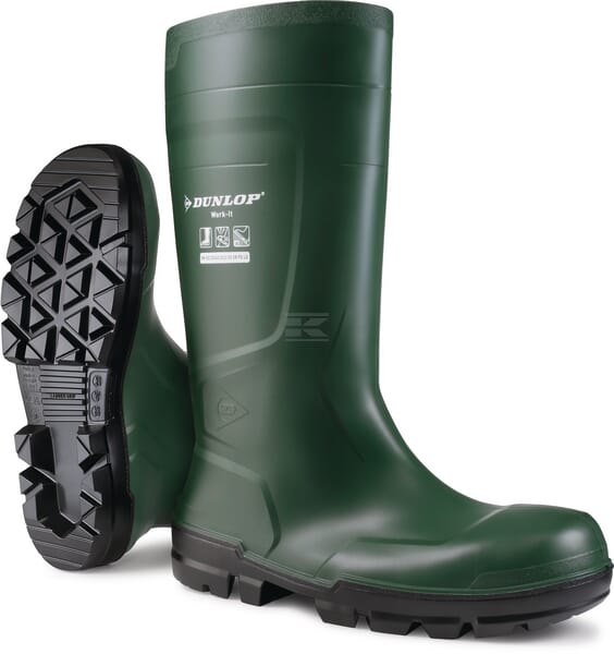 Dunlop Work-it FS Gummistøvle Grøn, Størrelse 37