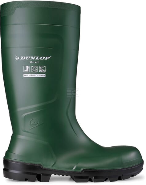 Dunlop Work-it FS Gummistøvle Grøn, Størrelse 37